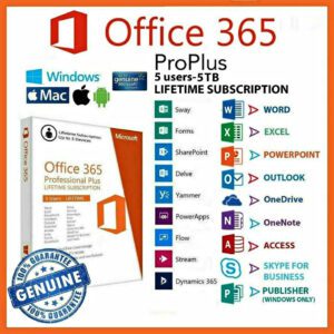 Microsoft Office 365 | 5 PC/ Mac and 5 Devices | 5TB Storage